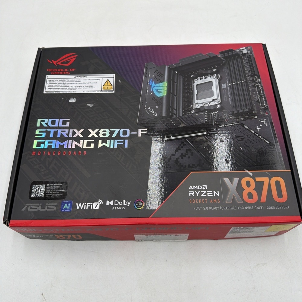 ASUS ROG Strix X870-F Gaming WiFi AM5 Motherboard PCIe 5.0 DDR5 For PARTS